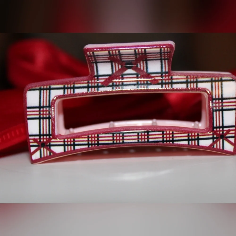 Sweetheart Sampler Mini Claw Clip - Love Letter Plaid